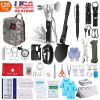 125Pcs Survival Kits Professional Emergency Survival Gear Tactical First Aid Kit Supplies for Outdoor Adventure Camping Hiking Hunting