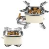 13000W Portable Windproof Camping Stove Five-head Gas Cooking Burner with Piezo Ignition Stepless Flame Control Fit For ISO-butane, Propane, Butane Fu