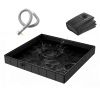 41x41x5.5in Portable Shower Pan Foldable Shower Basin Collapsible Camping Shower Tent Base with Detachable Drain Pipe for Indoor & Outdoor