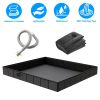 41x41x5.5in Portable Shower Pan Foldable Shower Basin Collapsible Camping Shower Tent Base with Detachable Drain Pipe for Indoor & Outdoor