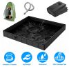 41x41x5.5in Portable Shower Pan Foldable Shower Basin Collapsible Camping Shower Tent Base with Detachable Drain Pipe for Indoor & Outdoor
