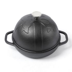 HAWOK Cast Iron Bread Cloche, Dia.7.8inch/20cm, Sourdough Baking Pan Pre-seasoned Black