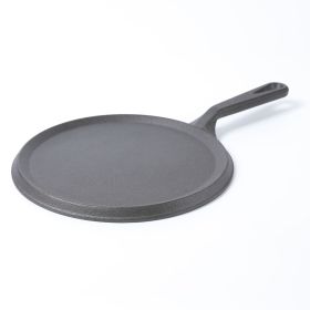HAWOK Cast Iron Round Griddle, Pre-seasoned Comal Pan, 9.5" Crepe Maker Pan