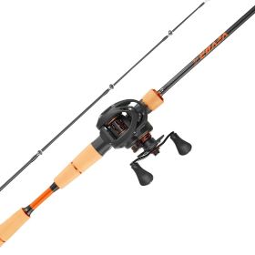 VEVOR Rod and Fishing Reel Combo, IM7 Carbon Fiber Baitcasting Rod and Reel Combo, Bass Fishing Pole with 6+1 BB System, 7.0:1 Gear Ratio, Cork H