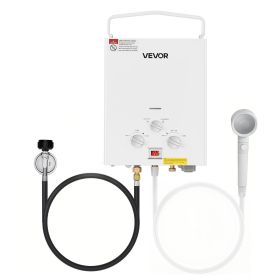 VEVOR Portable Propane Water Heater, 5L Tankless Outdoor Water Heater, 34000 BTU 1.32 GPM Instant Hot Water
