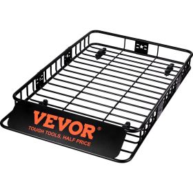 VEVOR Roof Rack Cargo Basket, 64" x 39" x 6" Rooftop Cargo Carrier with Extension, Heavy-duty Steel 200 LBS Capacity Universal Roof Rack Basket