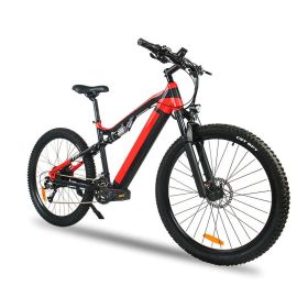 Red 500W Electric Ebike - 27.5 Inch Electric Mountain Bicycle 48V 27 Speed - Bafang Motor (Option: Red)