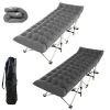 Folding Camping Cot Portable Sleeping Camping Bed Collapsible Travel Camp Cots Guest Bed Cot with 2-Sided Soft Pad 440LBS Max Load