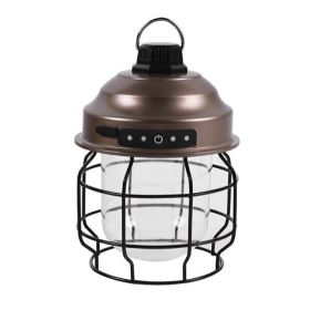 Outdoor Camping Portable Light With Carabiner (Color: Copper, Type: Camping Light)