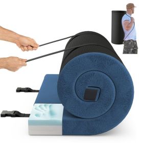 Indoor outdoor Sleeping mat with High density foam Cushion and Carrying Bag (Color: navy)