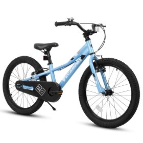 A20117 Kids' Bike 20 Inch Wheels, 1-Speed Boys Girls Child Bicycles For 4-7Years, Front V Brake, Rear Holding Brake (Option: Blue)